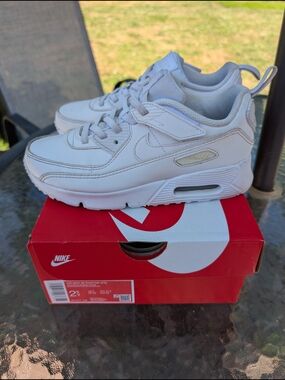 Nike Kids' White Air Max 90 Casual Sneakers